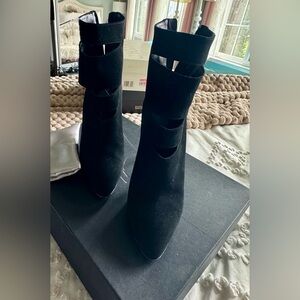 Giuseppe Zanotti Black Suede Ankle Booties